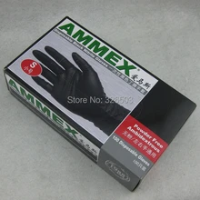 100 шт. одноразовые черный нитриловые Прихватки для мангала для татуировки комплект поставки-маленький bng-s-100