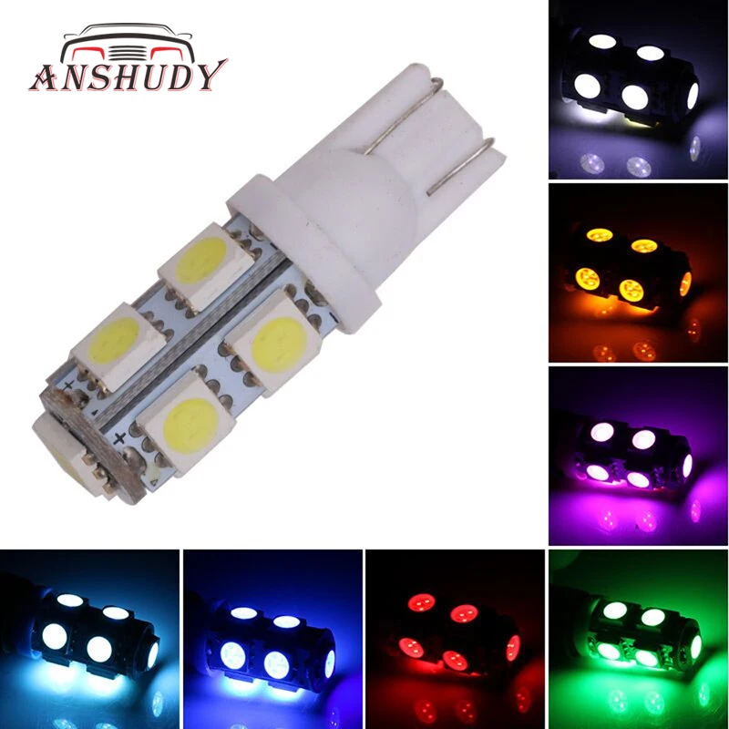 10 шт. T10 194 168 W5W 9 светодиодный 5050 SMD автомобильный клиновидный бок задняя парковка