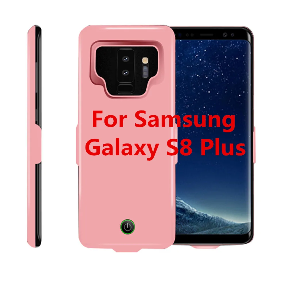 Чехол для аккумулятора samsung Galaxy S9 S8 A8, 7000 мА/ч, чехол для зарядного устройства, для samsung S9 S8 Plus, Ультратонкий чехол для зарядки аккумулятора - Цвет: Pink for S8 Plus