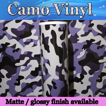 

Blue white Snow Camo Vinyl Black white grey Car Wrap Sticker Arctic Camouflage Film PROTWRAPS 1.52x30m/Roll 5x98ft