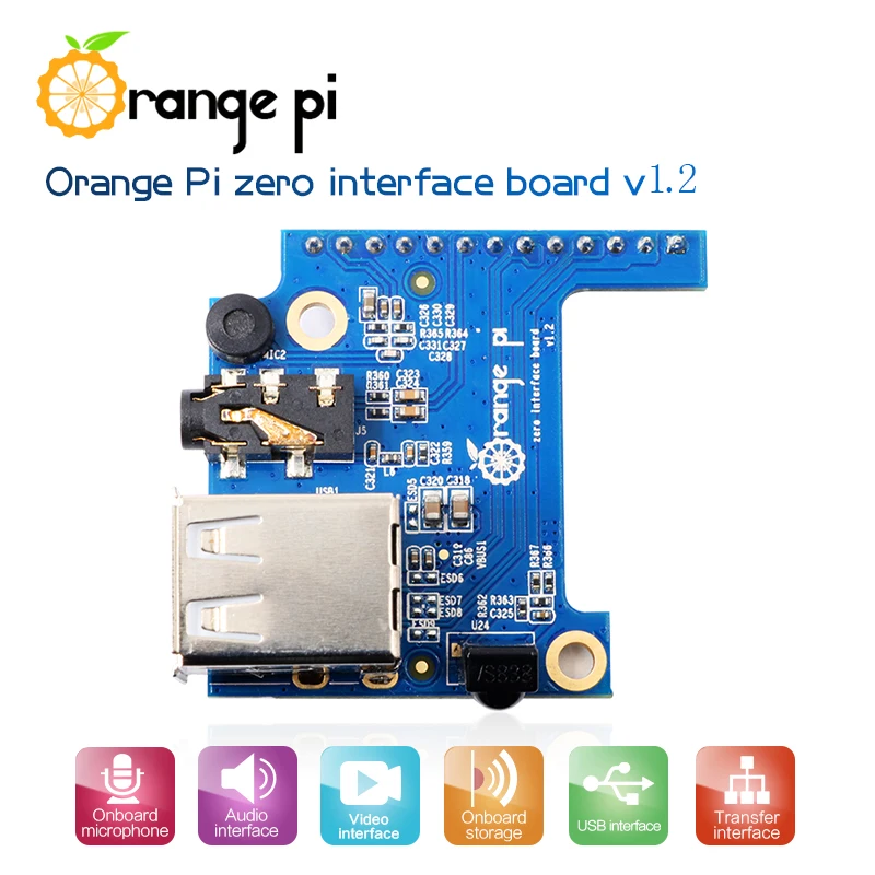 Orange Pi Zero/Zero NAS 256/512MB H2 WiFi SBC Expansion Board USB Black ABS Case 