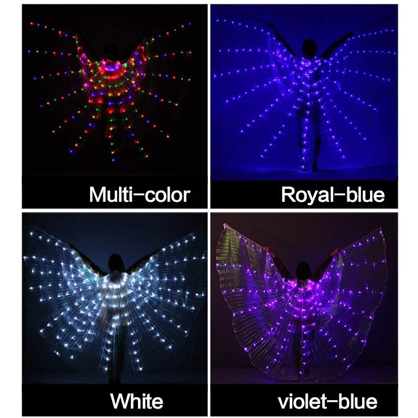 Женская Одежда для танцев светящийся с крыльями для танца живота танцевальный крыло костюм для восточных танцев s vlinder vleugels alas isis wings