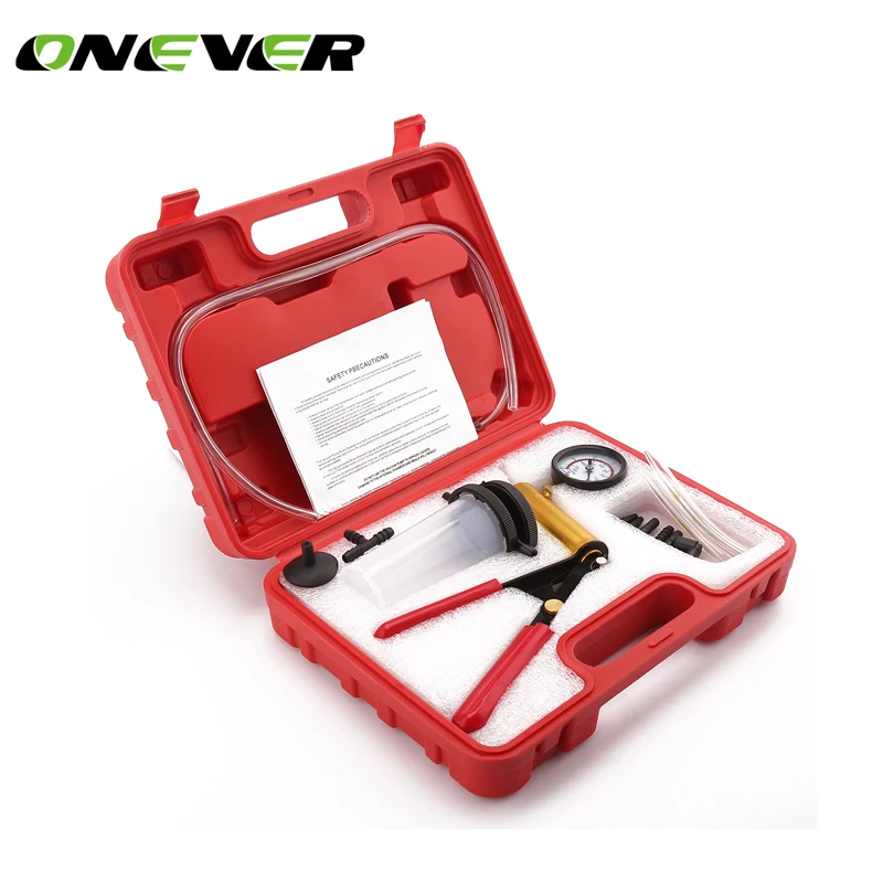 

Vacuum Pump Kit Pump Car Motorbike Bleeding Hand Held Brake Bleeder Tester Set Vacuum Pump Car Motorbike Bleeding Tools