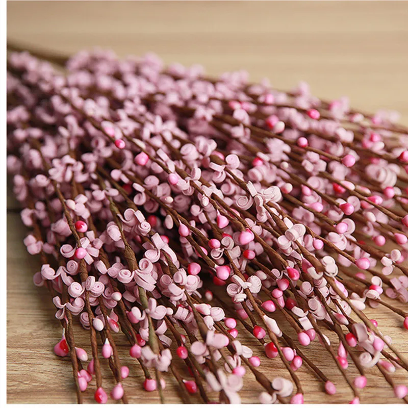 Искусственные украшения 1 шт. 12 веток зимний жасмин шелковые цветы букет Искусственные цветы для свадебного украшения искусственный цветок - Цвет: pink