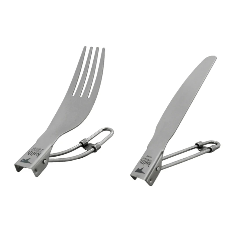 Keith Titanium cubiertos cuchillo plegable camping cuchara Ti53034