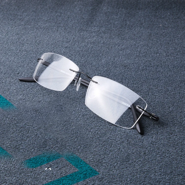 B Pure Titanium Men Rimless Optical Glasses Frame Women Frameless Prescription Eyeglasses Ultralight Myopia Screwless Eyewear
