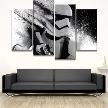 

Modular Pictures Wall Art HD Prints 4 Pieces Star Wars Canvas Movie Painting Home Bedside Background Decor Modern Artwork Poster