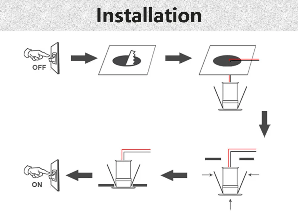 1W Ceiling Spotlight 6