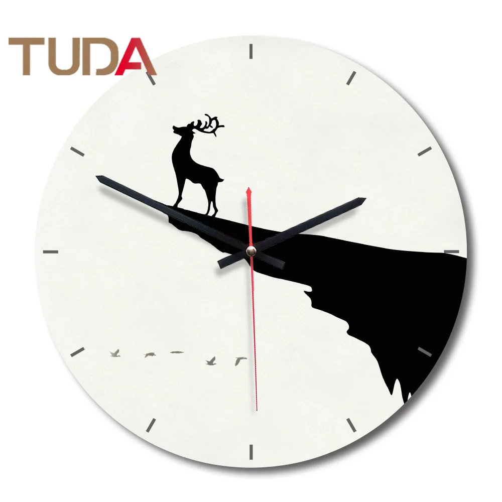 TUDA креативные гостиная модные настенные часы в европейском стиле Акриловые немой декоративные часы