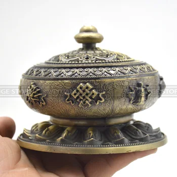 

fengshui Assuaging Calming Incense bronze incense burner incensory metal craft decoration Home Decor Nepalese style