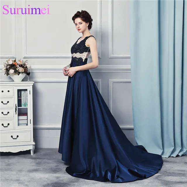 Satin Beaded Dress
