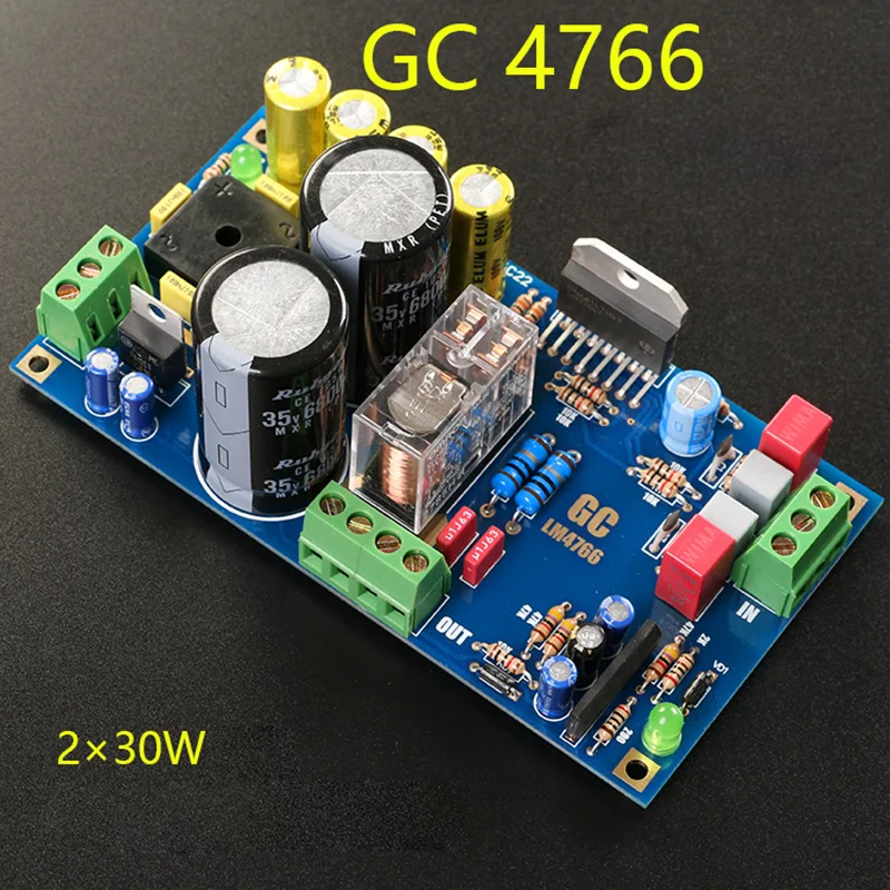 GC LM4766 HIFI двухканальный стерео аудио усилитель мощности плата 2*30 Вт Супер 1875 без радиатора