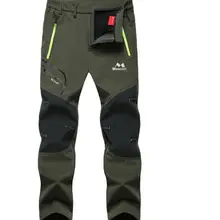 CampingTrekking походные альпинистские лыжные рыболовные зимние водонепроницаемые штаны мужские флисовые уличные штаны из флиса спортивные