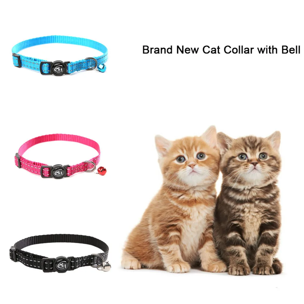 Pet Cat Collar Pet Traction Rope Cat Lead Leash with Bell Reflective