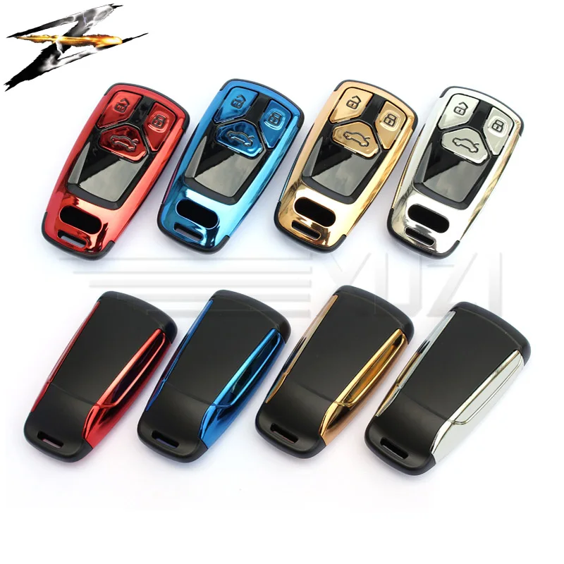 

High quality ABS Car Key Case Cover Key Case For AUDI A4 B9 Q5 Q7 TT TTS 8 s 2016 2017 smart car remote Car Styling