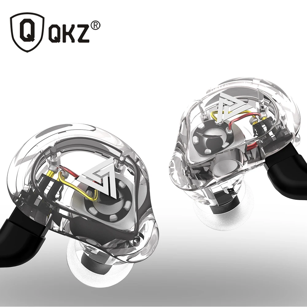 Oeiginal QKZ VK1 4 динамические гибридные наушники-вкладыши HIFI DJ Monito спортивные наушники для бега 5 приводных устройств гарнитура вкладыши ZS6 ZS10