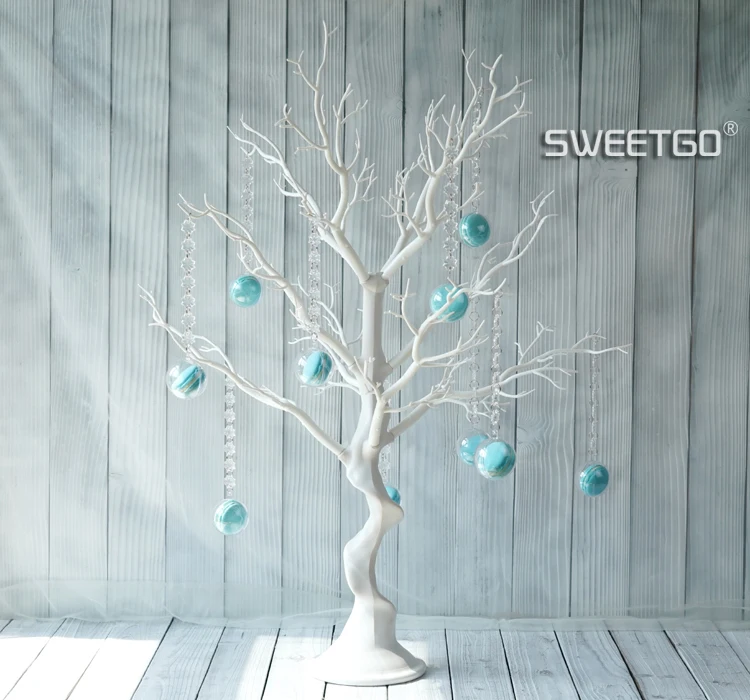 SWEETGO свадебное украшение дерево белая Смола Имитация дерева с макранами подвески для конфет бар/Витрина магазин Дерево желаний