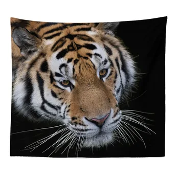 

Enipate Nordic Simplicity Black and White Lion Tiger Leopard Printed Tapestry Bedroom Hanging Table Cloth Wall Hanging Decor