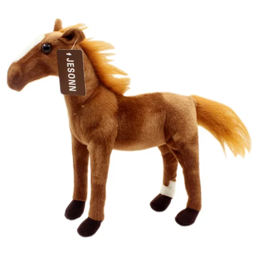 JESONN реалистичные мягкие плюшевые Зебра животные лошадь игрушки для детей подарки на день рождения, 30 см - Цвет: Thoroughbred