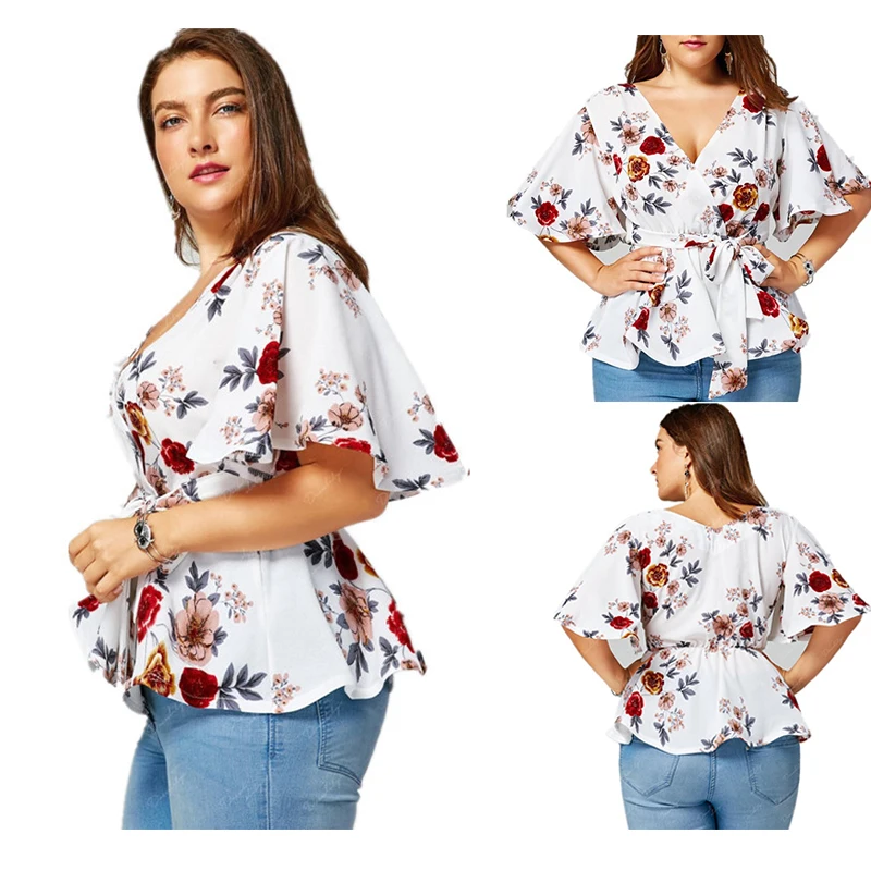 Корейские женские блузки размера плюс 4xl 5xl с кружевным плечом без бретелек