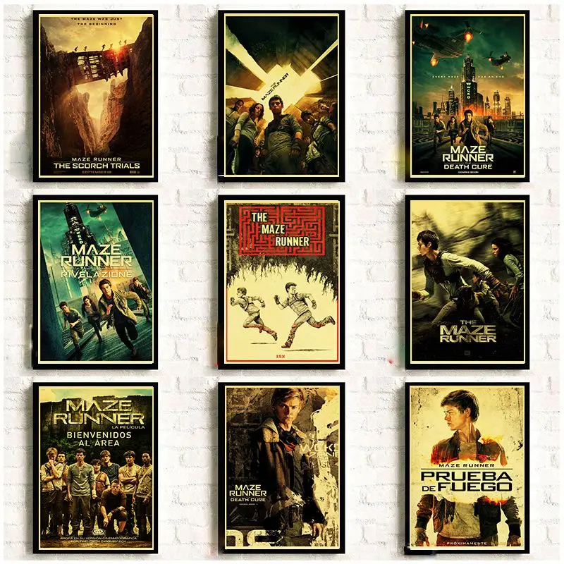 

Movie The Maze Runner Art Retro Poster Good Quality Printed Wall Painting Room Decorative Posters Kraft Paper Printed Wall Decor