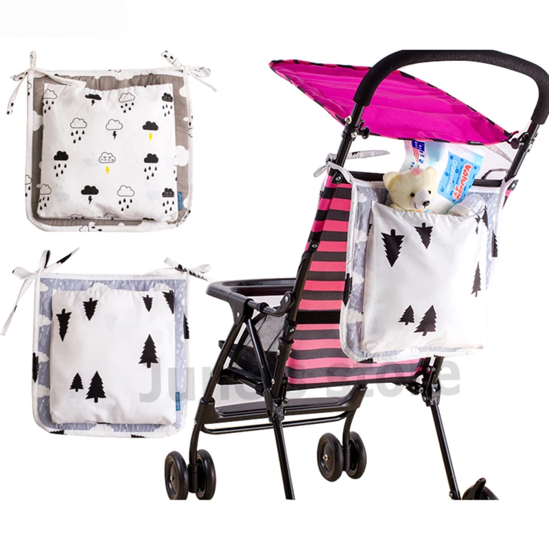 

Cartoon Cotton Baby Stroller Storage Bag Portable Multifunction Baby Bed Hanging Pouch Kids Toys Organizer Clothes Diaper Bags