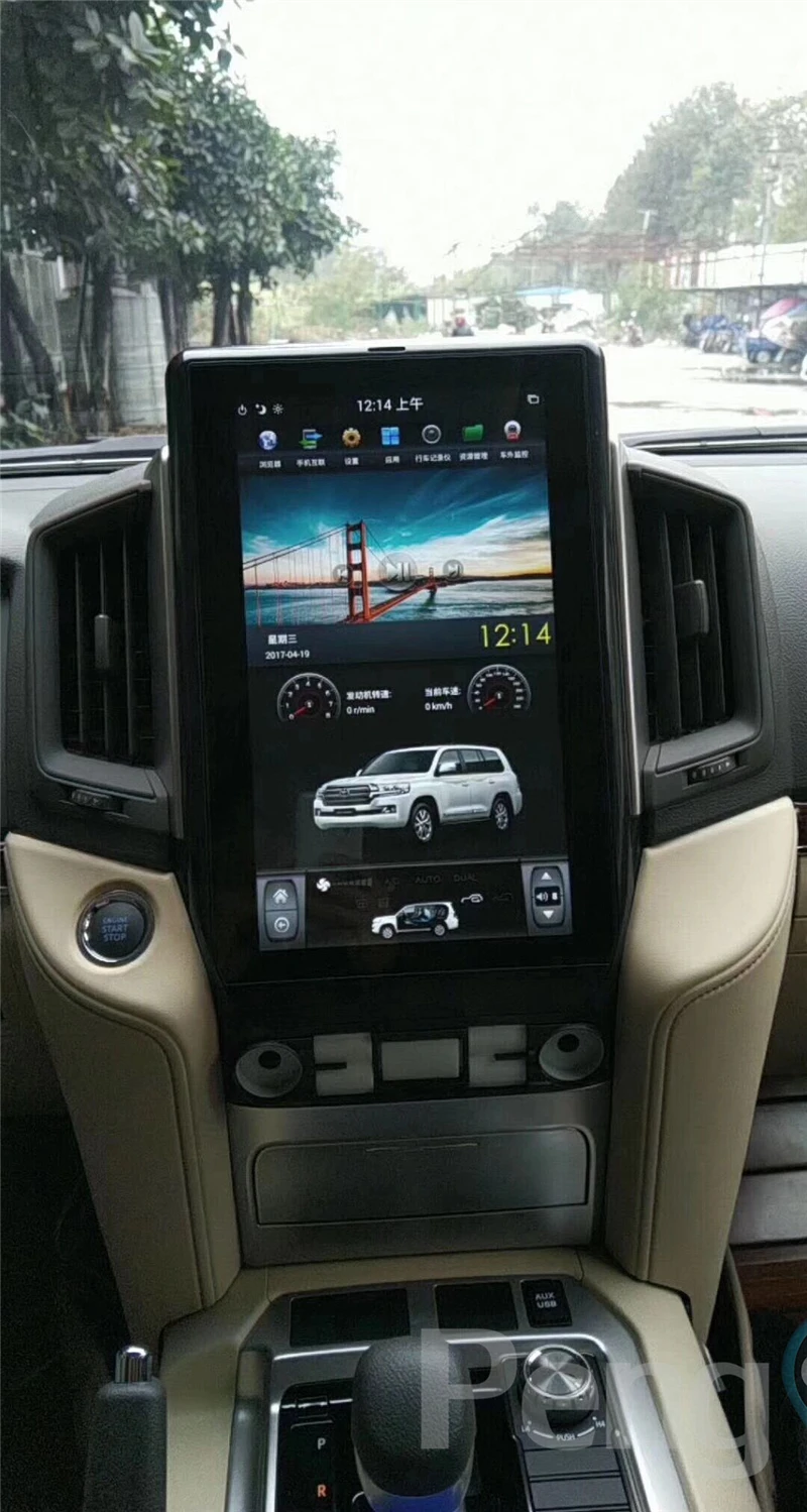 13,6 дюймов Большой HD экран стиль Android 6,0 Автомобильный gps-навигация, dvd-плеер для TOYOTA LAND CRUISER LC200- подогрев сидений