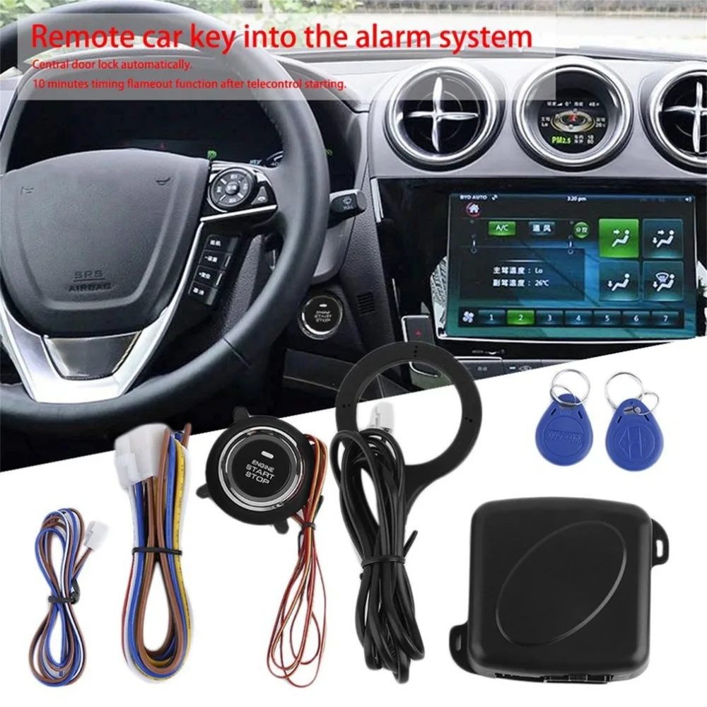 12V Smart Car Start System Push Engine Start Button Engine