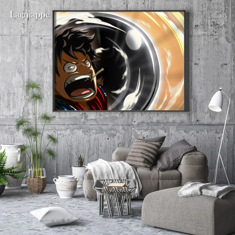 

Monkey D Luffy gear 4 One Piece anime Home Kids Baby living Room Bedroom Decor Print Poster Picture Painting Wall Art Canvas