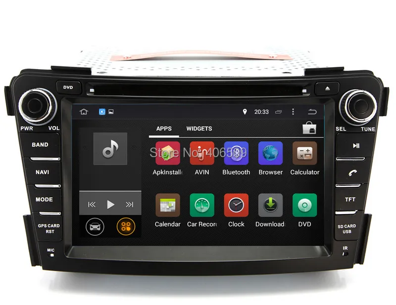 Top Android 7.1 Car DVD Player GPS Navigation for Hyundai i40 2011 2012 2013 with Radio BT USB AUX WIFI Audio Video Stereo 4Core+2G 1