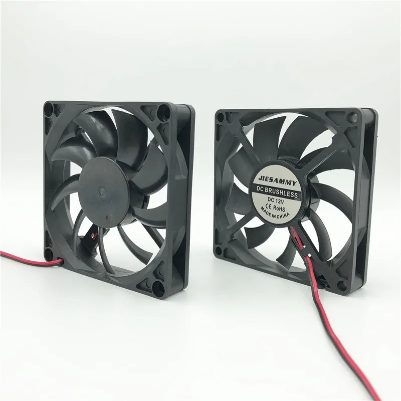

JIESAMMY 80x80x15mm CPU cooler fan Silent 5V 12V 24V 3200RPM TWO BALL bearing 80mm pc fan computer case heatsink Radiator 8015