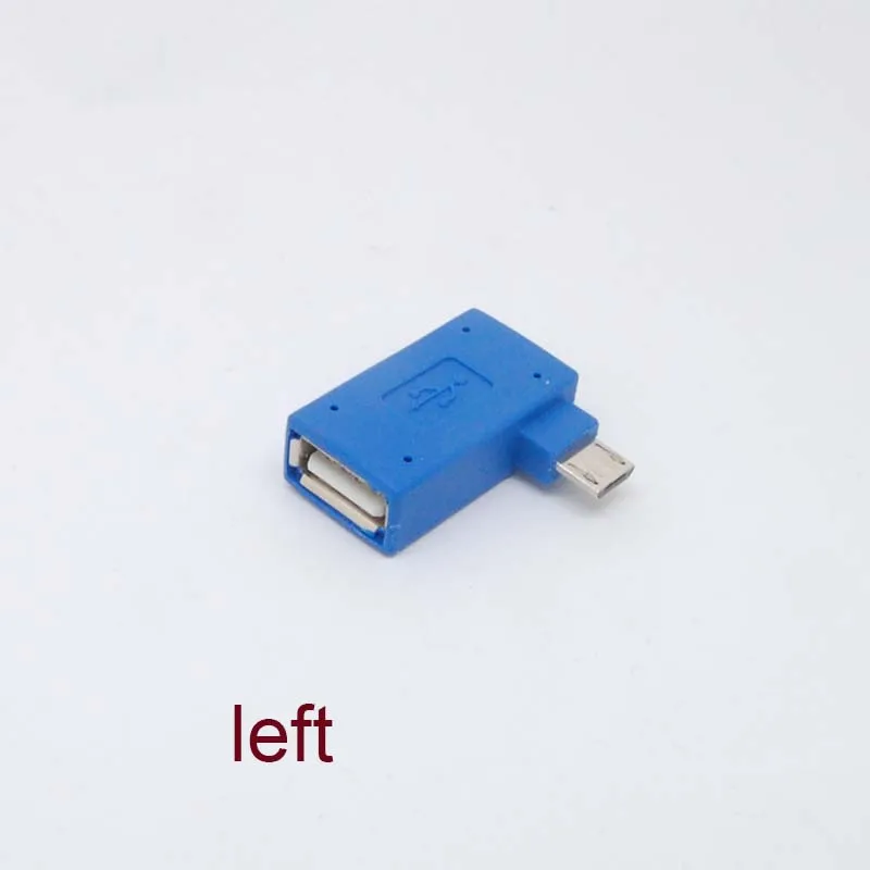 10 шт. OTG 90 градусов левый угол микро USB 2 0 хост-адаптер и мощность телефона планшета