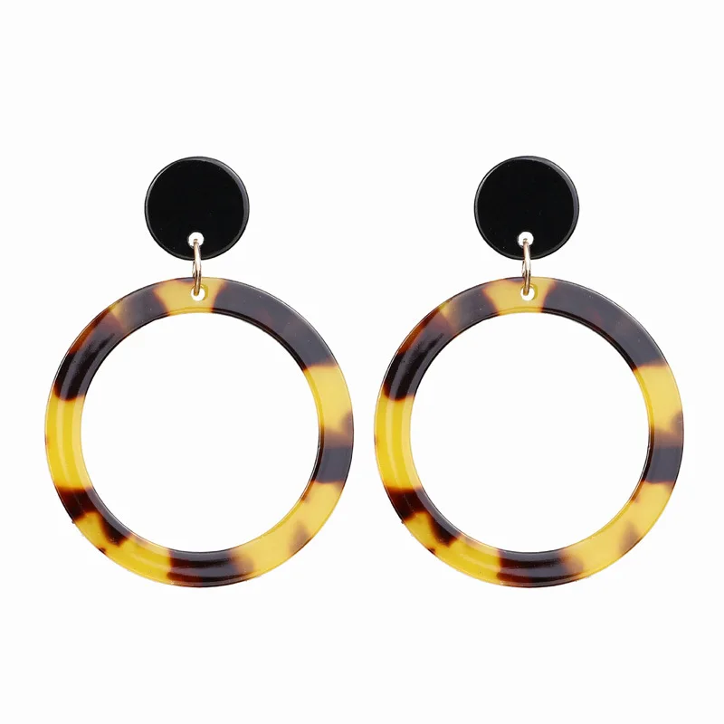

Women Jewelry Acrylic Earrings Hoop 2019 Vintage Drop Earrings Parts Resin Personalized Simple Pendant Jewelry Brincos