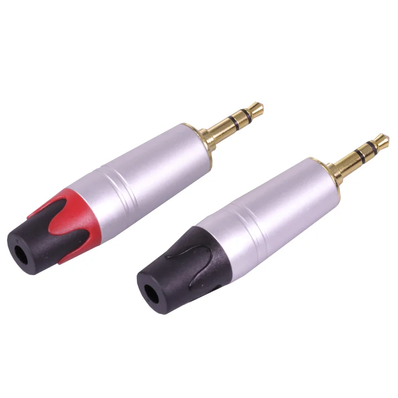 100pcs lot 3 Poles Stereo 3 5mm Male Plug Audio Wire Connector 3 5mm Headphone Jack Stereo Plug Adapter 50 Pairs Red Black