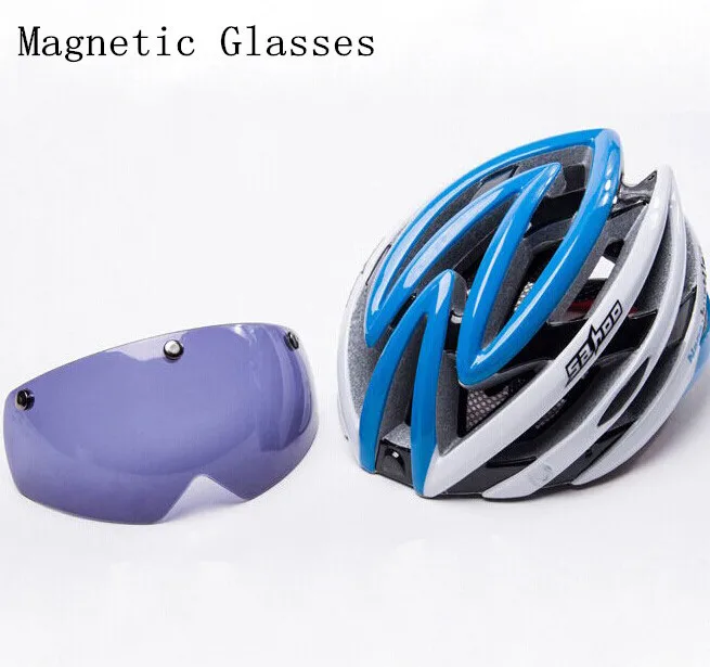 Магнитный Сверхлегкий велосипедный шлем велосипедные шлемы и очки интегрально-формованные MTB дорожный велосипед шлем УФ защита козырек Sahoo