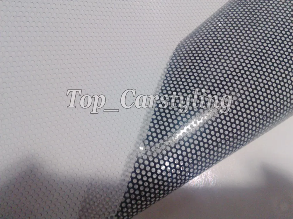 white printable paintable perforating mesh film black one way vision window film for bus wall(12)