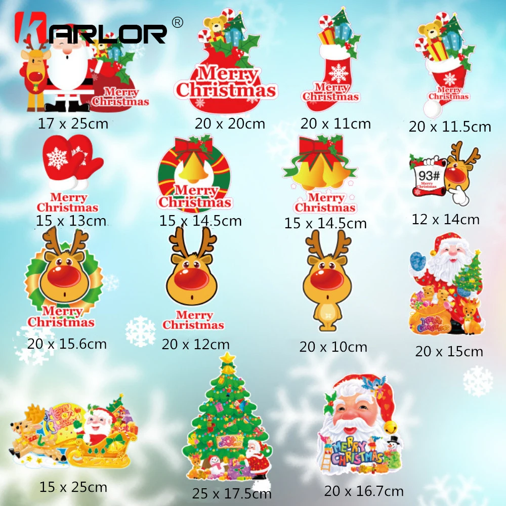 

Merry Christmas Santa Claus Decoration Car Stickers Decals Vinyl Waterproof Reflective Stickers For Auto Car Accessories Styling