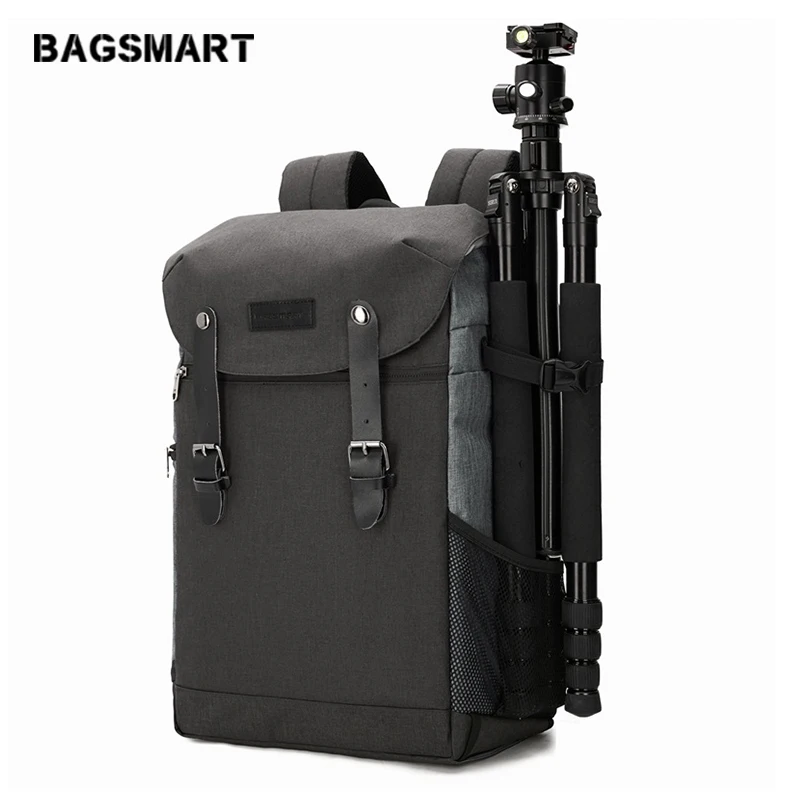 BAGSMART Men Multifunctional Camera Backpack DSLR Bag for 15.6 Laptops