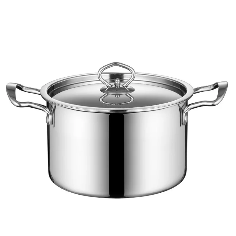 

Thickened 304 Stainless Steel Cooking Pot Stockpot 20CM 3.5L Saucepan Non-stick Kitchen Cookware For Gas Stove Induction Cooker