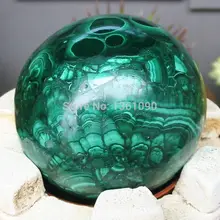 Xd j00242 Потрясающий, большой Два Тона Зеленого МАЛАХИТА СФЕРЕ* Темный, богатый Материал