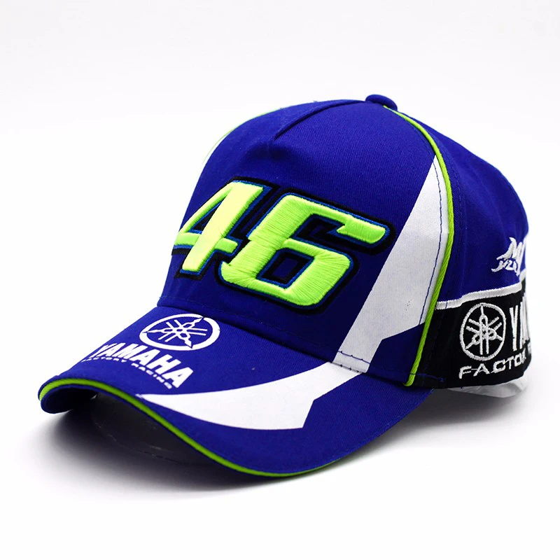 2017 High Quality MOTO GP 46 Motorcycle 3D Embroidered F1 Racing Cap Men Women Snapback Caps Rossi VR46 Baseball Cap YAMAHA Hats