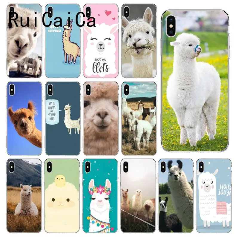 RuiCaiCa Lama Llama Alpacas мягкий резиновый чехол для телефона из ТПУ iPhone 5 5Sx 6 7plus 8 8Plus X XS MAX XR