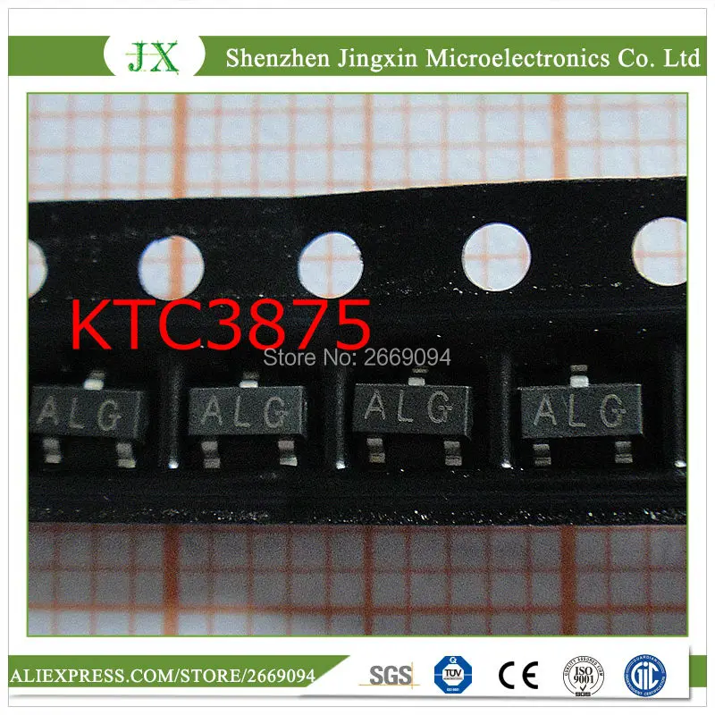

1000PCS KTC3875 NPN Transistors 60V 150mA/0.15A 80MHz 350~700 250mV/0.25V SOT-23
