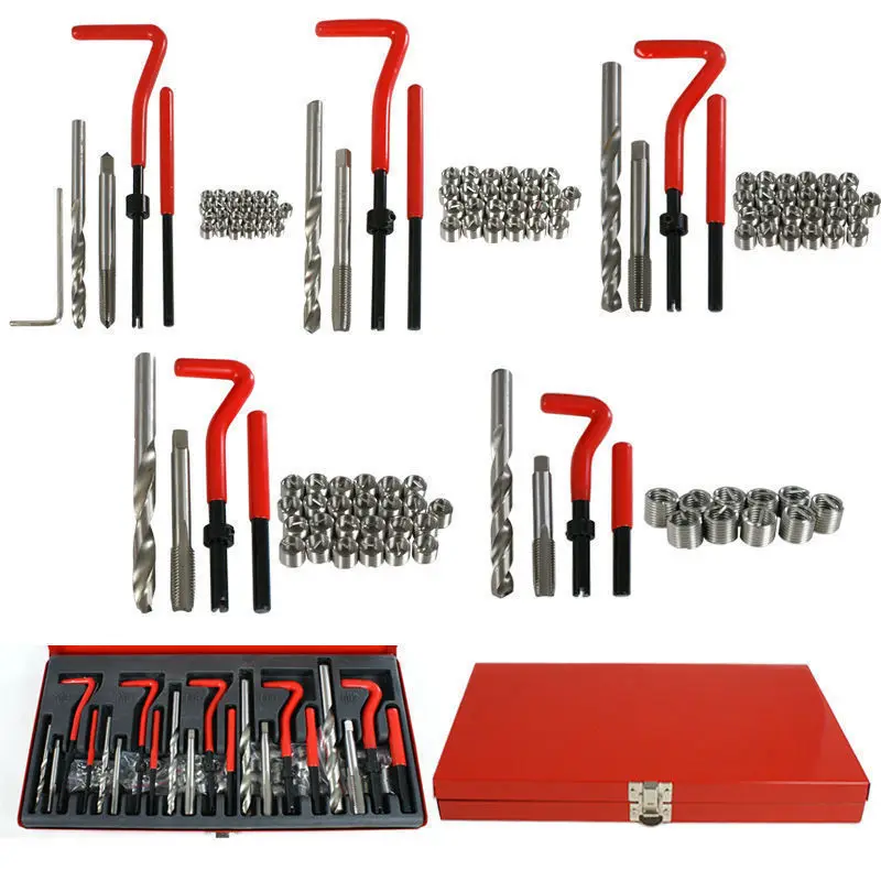131Pcs Auto Engine Block Restoring Damaged Thread Repair Tool Kit M5 M6 M8 M10 M12 SK1008