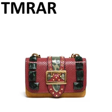 Новые маленькие шикарные Змеевики с камнями сумки-мессенджеры женские сумки из спилка женские сумки через плечо для женщин qn287