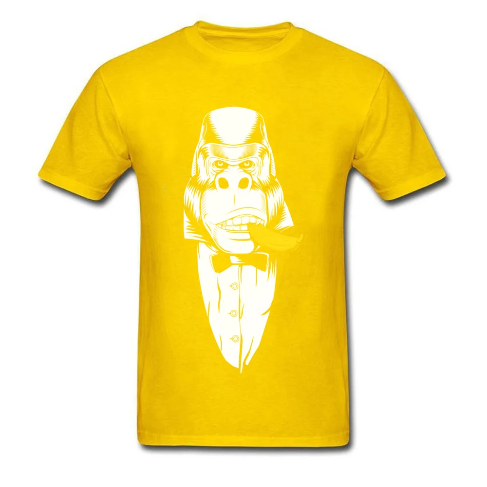  Mens T-shirts Don Kong cosie Tops Shirts 100% Cotton Fabric Round Collar Short Sleeve Printed Top T-shirts Father Day Don Kong yellow