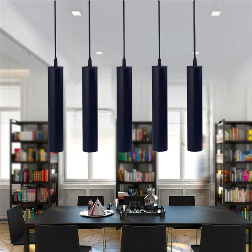 

Nordic Led LOFT Pendant Lamp Aluminum Balck White Kitchen COB Cylinder Pipe Pendant Light Lighting Hanging Lamp Kitchen Fixtures