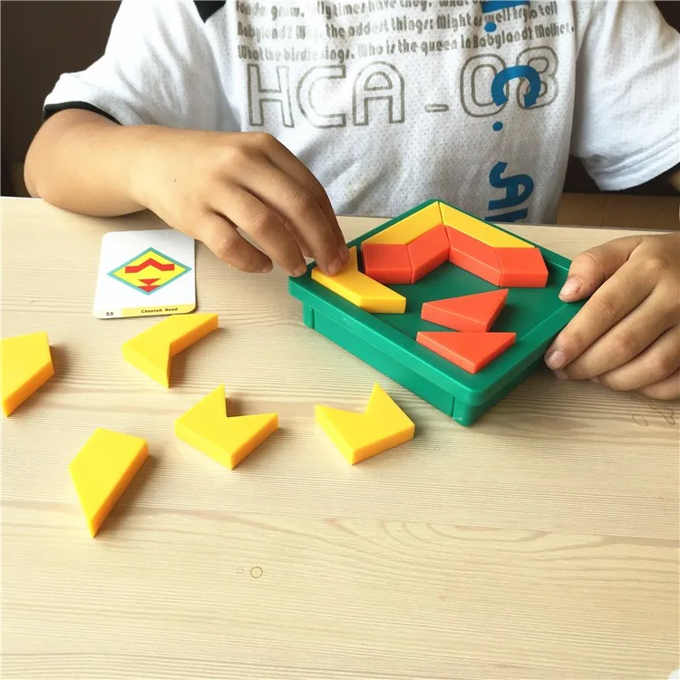1 компл. головоломки Паззлы дети Игрушечные лошадки игра-головоломка образовательные игрушки кирпич с 60 вызов карты сумка для хранения
