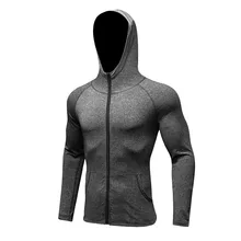 Men Long Sleeve Sports Jacket Running Jacket Jogging Sportswear Training Fitness Exercise Gym Jacket Clothes for Men