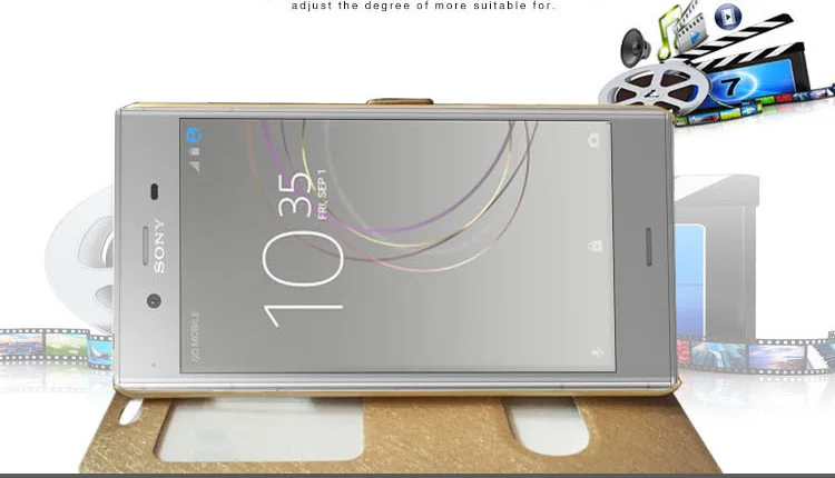 Для sony Xperia Xa Xa1 Xa2 Ultra Xz1 Xz2 Mini Xz Premium L1 L2 чехол Smart View кожаный откидной Чехол-подставка для телефона чехол-книжка s Coque